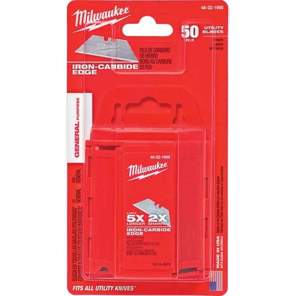 Milwaukee Tool - Knife Blades Type: Utility Knife Blade Material: Carbon Steel - Makers Industrial Supply