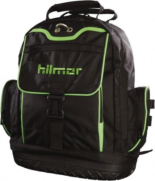 Hilmor - 19 Pocket Black Synthetic Backpack Tool Bag - 6" Wide x 14" Deep x 16" High - Makers Industrial Supply