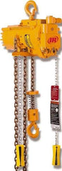 Ingersoll-Rand - 2,200 Lb Load Limit, 10' Max Height Air Chain Hoist - 70 SCFM at 90 PSI, 26 FPM Lift Speed, 18" Min Headroom, Pull Cord Control - Makers Industrial Supply