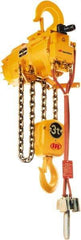 Ingersoll-Rand - 10,000 Lb Load Limit, 10' Max Height Air Chain Hoist - 70 SCFM at 90 PSI, 4 FPM Lift Speed, 30.9" Min Headroom, Pendant Control - Makers Industrial Supply