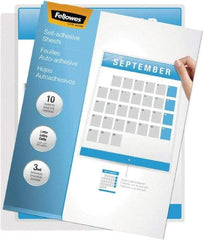 FELLOWES - 50 Self-Laminating Sheets - 3 mil Thick x 9-1/4" Wide x 1' Long - Makers Industrial Supply