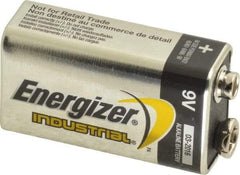 Energizer - Size 9V, Alkaline, 72 Pack, Standard Battery - 9 Volts, Miniature Snap Terminal, 6LR61, ANSI, IEC Regulated - Makers Industrial Supply