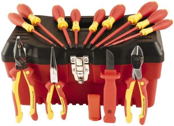 Wiha - 12 Piece Insulated Hand Tool Set - Comes in Molded Case - Makers Industrial Supply