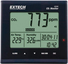 Extech - 23 to 122°F, 0 to 99.9% Humidity Range, Air Quality Monitor - Makers Industrial Supply