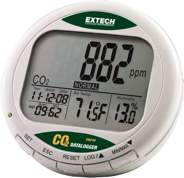 Extech - -14 to 140°F, 0 to 99.9% Humidity Range, Air Quality Monitor - Makers Industrial Supply