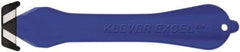 Klever Innovations - Fixed Safety Cutter - 1-1/4" Carbon Steel Blade, Blue Plastic Handle, 1 Blade Included - Makers Industrial Supply