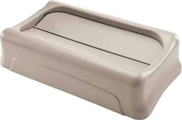 Rubbermaid - Rectangle Lid for Use with Rectangular Trash Cans - Beige, For Slim Jim Trash Cans - Makers Industrial Supply