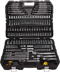 DeWALT - 204 Piece 1/4, 3/8 & 1/2" Drive Mechanic's Tool Set - Comes in Plastic Case - Makers Industrial Supply