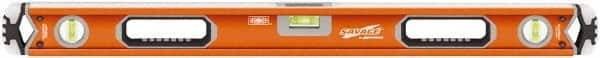 SAVAGE by SWANSON - 32" Long 3 Vial Box Beam Level - Aluminum, Orange - Makers Industrial Supply