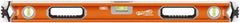 SAVAGE by SWANSON - 32" Long 3 Vial Box Beam Level - Aluminum, Orange - Makers Industrial Supply