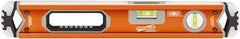 SAVAGE by SWANSON - 18" Long 3 Vial Box Beam Level - Aluminum, Orange - Makers Industrial Supply