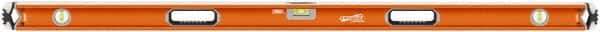 SAVAGE by SWANSON - 60" Long 3 Vial Box Beam Level - Aluminum, Orange - Makers Industrial Supply