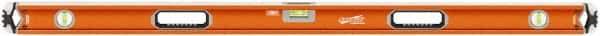 SAVAGE by SWANSON - 54" Long 3 Vial Box Beam Level - Aluminum, Orange - Makers Industrial Supply