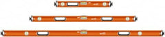 SAVAGE by SWANSON - 24" & 48" & 78" Long 3 Vial Box Beam Level - Aluminum, Orange - Makers Industrial Supply