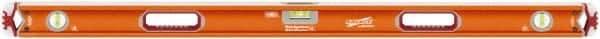 SAVAGE by SWANSON - Magnetic 48" Long 3 Vial Box Beam Level - Aluminum, Orange - Makers Industrial Supply