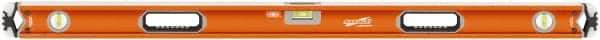 SAVAGE by SWANSON - 48" Long 3 Vial Box Beam Level - Aluminum, Orange - Makers Industrial Supply