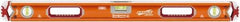 SAVAGE by SWANSON - Magnetic 32" Long 3 Vial Box Beam Level - Aluminum, Orange - Makers Industrial Supply