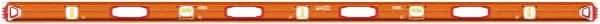 SAVAGE by SWANSON - Magnetic 78" Long 3 Vial I-Beam Level - Aluminum, Orange - Makers Industrial Supply