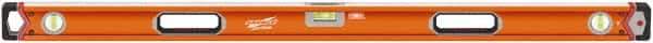 SAVAGE by SWANSON - 48" Long 3 Vial Box Beam Level - Aluminum, Orange - Makers Industrial Supply