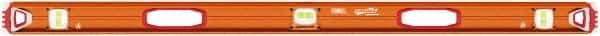 SAVAGE by SWANSON - Magnetic 48" Long 3 Vial I-Beam Level - Aluminum, Orange - Makers Industrial Supply