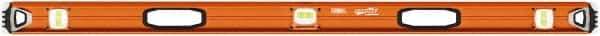 SAVAGE by SWANSON - 48" Long 3 Vial I-Beam Level - Aluminum, Orange - Makers Industrial Supply