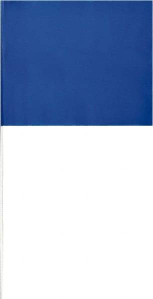 SAVAGE by SWANSON - 2" High x 3" Wide, Blue PVC Marking Flag - 16" Overall Height - Makers Industrial Supply