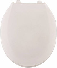 CENTOCO - 16-3/4 Inch Long, 2 Inch Inside Width, Polypropylene, Regular, Closed Front with Cover, Toilet Seat - 14 Inch Outside Width, Commercial, Hotel-Motel, Institutional Installation, White - Makers Industrial Supply