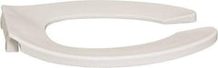 CENTOCO - 17.88 Inch Long, 1 Inch Inside Width, Polypropylene, Elongated, Open Front without Cover, Toilet Seat - 14 Inch Outside Width, Residential, Commercial, Health Care, Industrial, Institutional Installation, White - Makers Industrial Supply