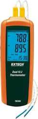 Extech - -328 to 2,501°F Digital Thermometer - LCD Display, K, J Thermocouple Sensor, AAA Battery Power - Makers Industrial Supply