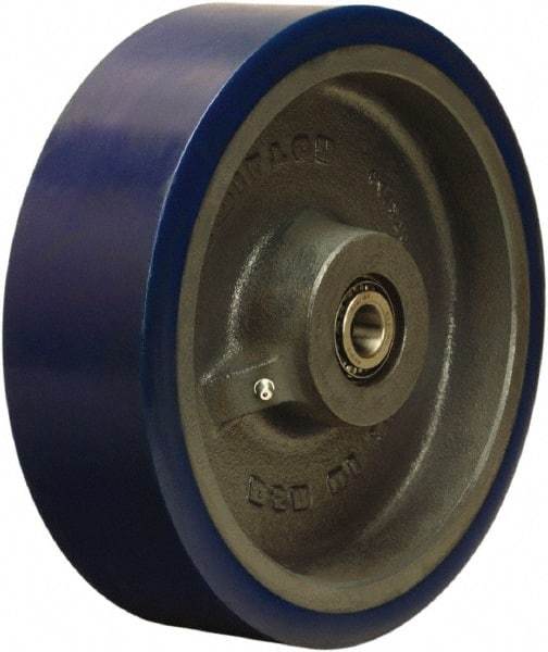 Hamilton - 10 Inch Diameter x 3 Inch Wide, Polyurethane on Cast Iron Caster Wheel - 3,240 Lb. Capacity, 3-1/2 Inch Hub Length, 3/4 Inch Axle Diameter, Sealed Precision Ball Bearing - Makers Industrial Supply