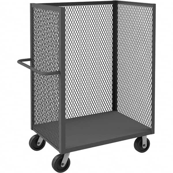 Durham - 2,000 Lb Capacity 1-Shelf 3-Sided Mesh Truck - Makers Industrial Supply