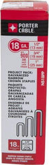 Porter-Cable - 1/2", 3/4, and 1" Long x 1/4" Wide, 18 Gauge Narrow Crown Construction Staple Multi Pack - Steel, Galvanized Finish. 300/size - Makers Industrial Supply