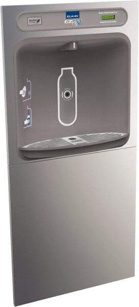 Halsey Taylor - 8 GPH Cooling Capacity In Wall Recessed Water Cooler & Fountain - In-Wall, 20 to 105 psi, 0.20 hp, Stainless Steel - Makers Industrial Supply