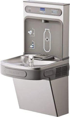 ELKAY - 8 GPH Cooling Capacity Barrier Free Wall Mounted Water Cooler & Fountain - Bottle Filling, 20 to 105 psi, 0.20 hp, Stainless Steel - Makers Industrial Supply