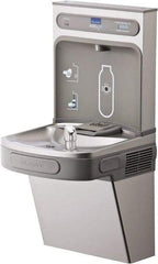 ELKAY - 8 GPH Cooling Capacity Barrier Free Wall Mounted Water Cooler & Fountain - Bottle Filling, 20 to 105 psi, 0.20 hp, Stainless Steel - Makers Industrial Supply