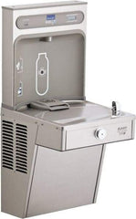 ELKAY - 8 GPH Cooling Capacity Barrier Free Wall Mounted Water Cooler & Fountain - Bottle Filling, 20 to 105 psi, 0.20 hp, Stainless Steel - Makers Industrial Supply