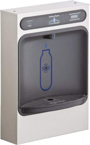 Halsey Taylor - 8 GPH Cooling Capacity Surface Mount Water Cooler & Fountain - Bottle Filling, 20 to 105 psi, 0.20 hp, Stainless Steel - Makers Industrial Supply