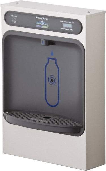 Halsey Taylor - 8 GPH Cooling Capacity Surface Mount Water Cooler & Fountain - Bottle Filling, 20 to 105 psi, 0.20 hp, Stainless Steel - Makers Industrial Supply