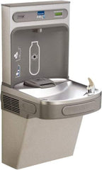 ELKAY - 8 GPH Cooling Capacity Barrier Free Wall Mounted Water Cooler & Fountain - Bottle Filling, 20 to 105 psi, 0.20 hp, Stainless Steel - Makers Industrial Supply