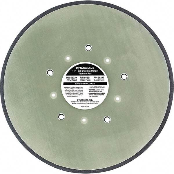 Dynabrade - 11" Diam Disc Backing Nonvacuum/Vacuum Replacement Pad - Medium Density, 3,000 RPM - Makers Industrial Supply