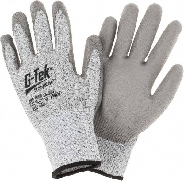 PIP - Size XL, ANSI Cut Lvl A3, Cut Resistant Gloves - Palm & Fingers Coated, Salt & Pepper - Makers Industrial Supply