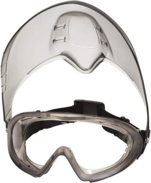 PYRAMEX - Size Universal, Clear Polycarbonate Anti-Fog & Scratch Resistant Lens, Goggles with Face Shield - Indirect Vent, Black PVC/Polycarbonate Frame, Over the Glass Style - Makers Industrial Supply