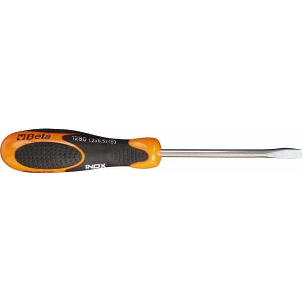 Beta - 4mm Blade Width, 7-1/2" OAL, Standard Slotted Screwdriver - Makers Industrial Supply