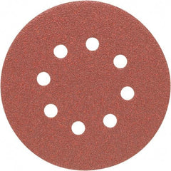 Porter-Cable - 5" Diam, 80 Grit, Aluminum Oxide Hook & Loop Disc - Medium Grade, Coated, C Weight Paper Backing, - Makers Industrial Supply