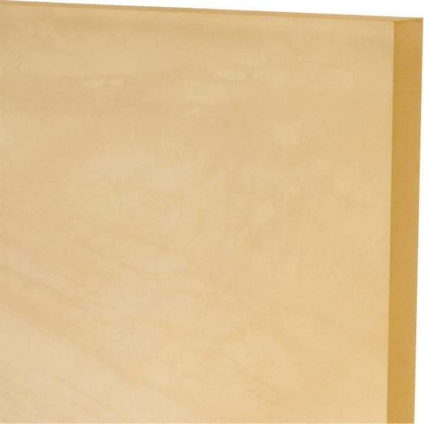 Made in USA - 3/8" Thick x 24" Wide x 1' Long, Polyurethane Sheet - Natural, 80A Hardness, ±0.015 Tolerance - Makers Industrial Supply