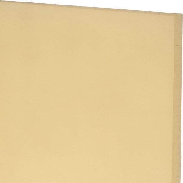 Made in USA - 1/4" Thick x 12" Wide x 1' Long, Polyurethane Sheet - Natural, 90A Hardness, ±0.015 Tolerance - Makers Industrial Supply