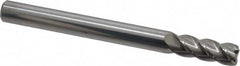 Accupro - 3/8", 4 Flute, Single End, Solid Carbide, 0.045" Corner Radius End Mill - 4" OAL, 40° Helix, Right Hand Flute, 1" LOC, Right Hand Cut - Makers Industrial Supply