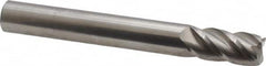 Accupro - 1/2", 4 Flute, Single End, Solid Carbide, 0.03" Corner Radius End Mill - 4" OAL, 40° Helix, Right Hand Flute, 1" LOC, Right Hand Cut - Makers Industrial Supply