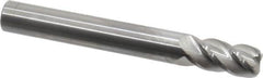 Accupro - 1/2", 4 Flute, Single End, Solid Carbide, 0.09" Corner Radius End Mill - 4" OAL, 40° Helix, Right Hand Flute, 1" LOC, Right Hand Cut - Makers Industrial Supply