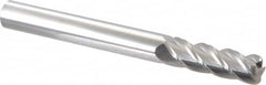 Accupro - 5/8", 4 Flute, Single End, Solid Carbide, 1/8" Corner Radius End Mill - 6" OAL, 40° Helix, Right Hand Flute, 2" LOC, Right Hand Cut - Makers Industrial Supply